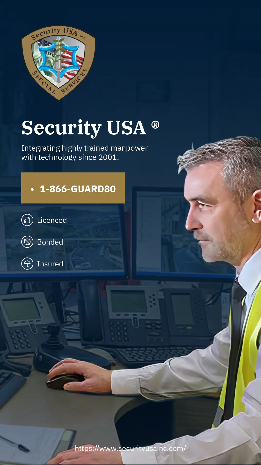 Security Guard in a Command Center.
