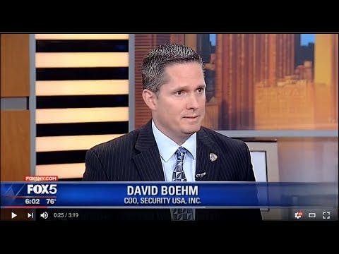 David Boegm, COO of Security USA, Inc in his interview to NEW YORK (FOX 5 NEWS) talks about Port Authority of New York and New Jersey, which runs the area airports, conducts weekly active shooter drills and multi-agency response exercises.
