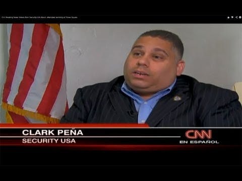 Cnn Breaking News Security USA, Inc  Clark Pena discusses  on Video About  attempted bombing at Times Square