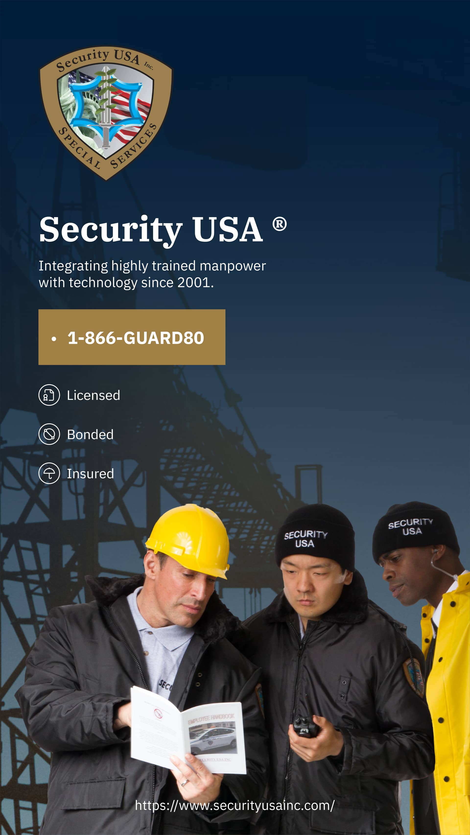 Security Guards in a Construction Site.